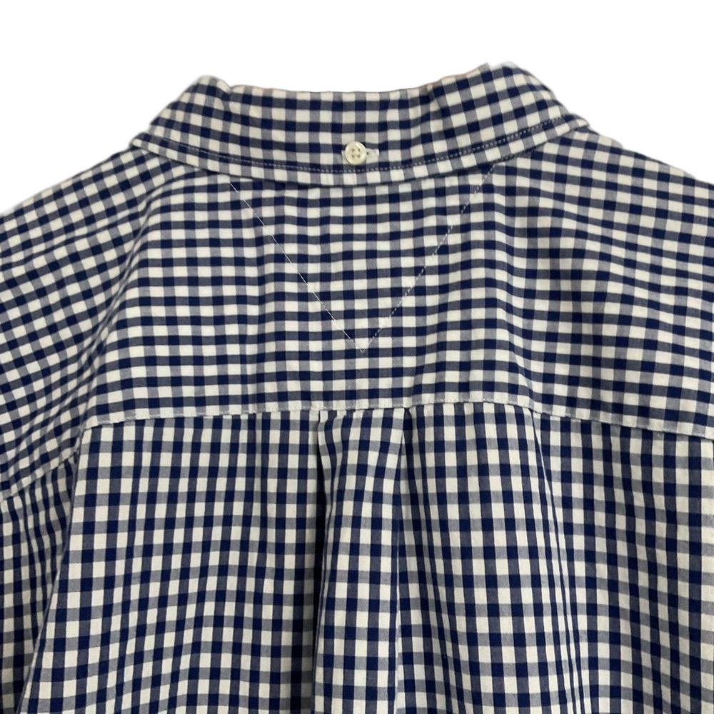 Tommy Hilfiger Classic Fit Navy White Gingham Plaid Button Down Shirt Size XL - Picture 6 of 8